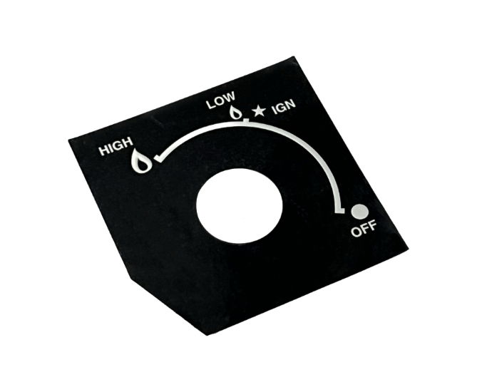 CONTROLS LABEL - SLIMLINE 125