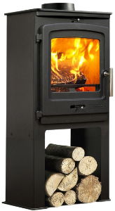 P1 Contemporary Multifuel Stove High Legs