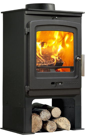 P1 Contemporary Multifuel Stove Low Legs