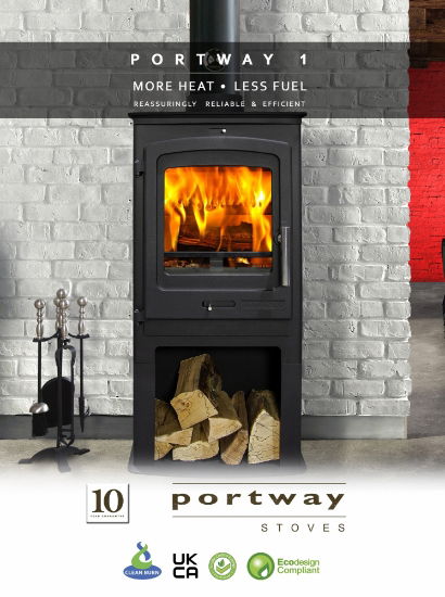 P1 Contemporary Multifuel Stove & Log Store