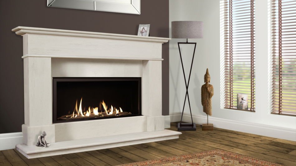 Avignon 54 Eden Elite NG Slimline BF Limestone Suite - Black Enamel Interior