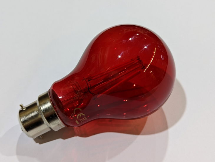 RED LED BULB BCB22D 4.5W 240V