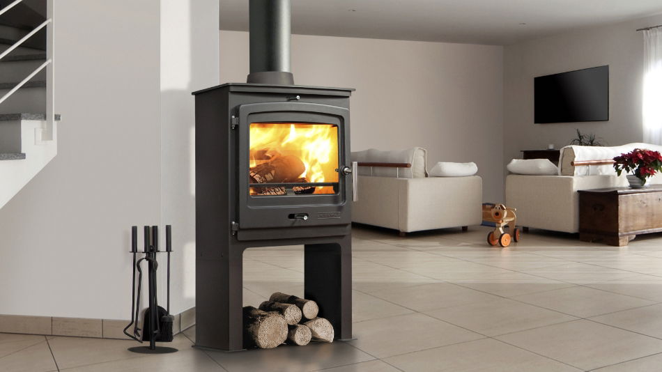 P2 Contemporary Multifuel Stove High Legs