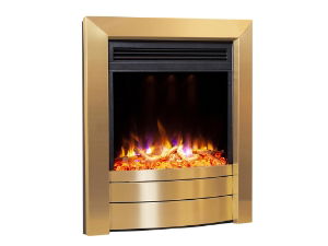 Electriflame XD Essence Satin Brass cutout